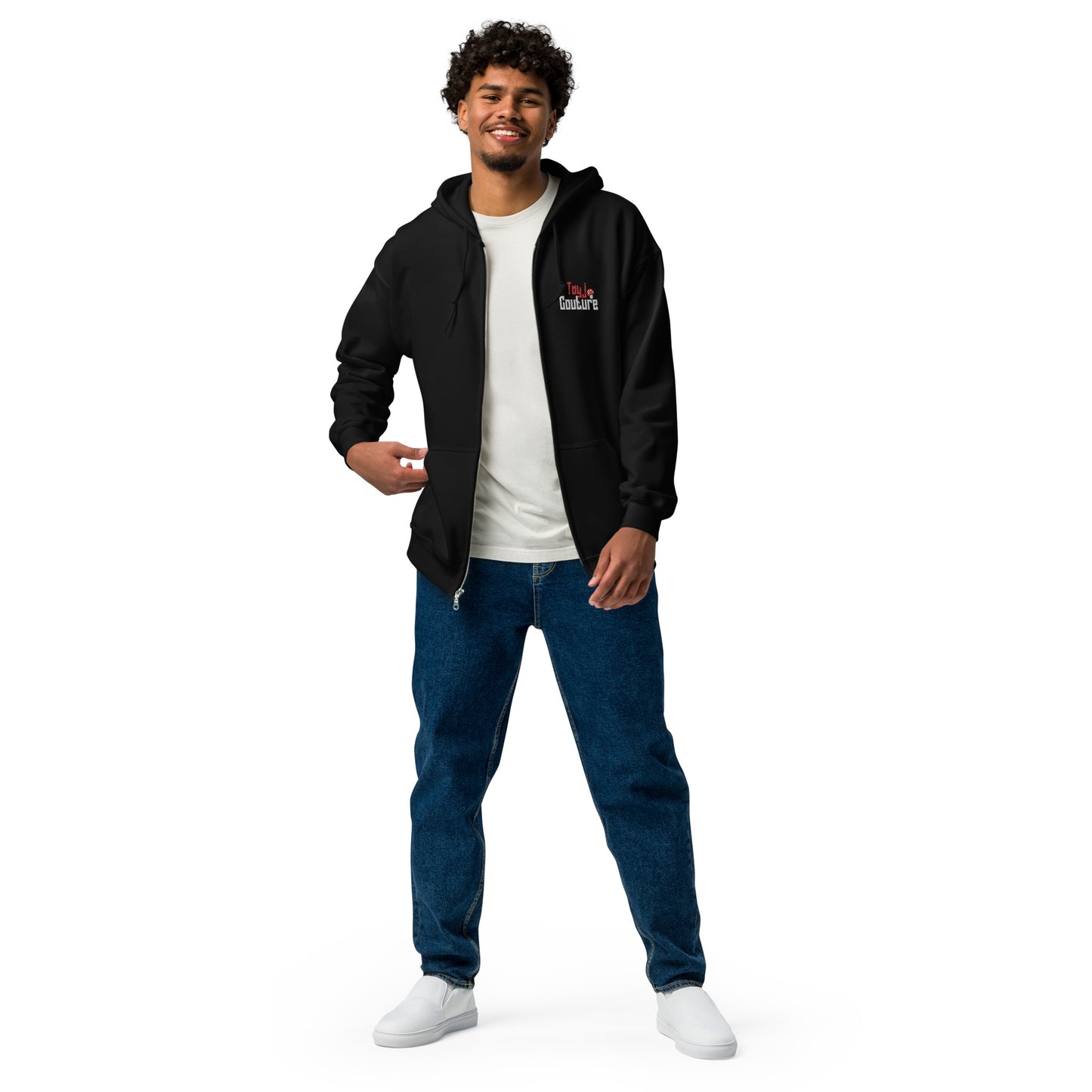 Unisex zip up hoodie